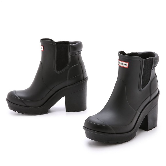 hunter booties heel